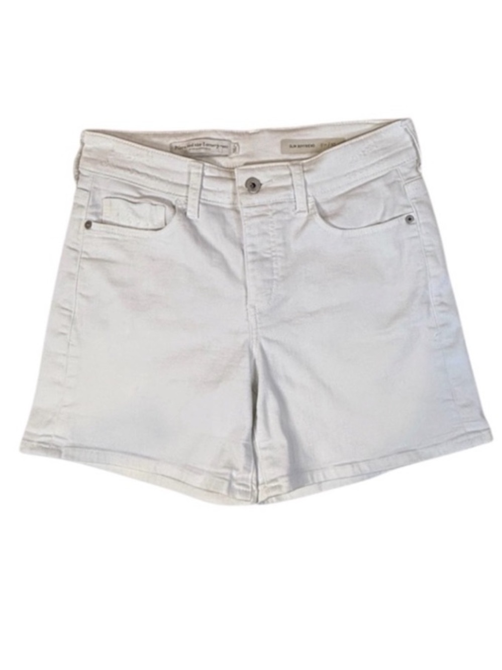 Pilcro and the Letterpress White Jean Shorts